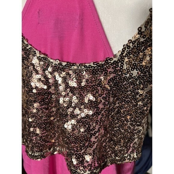 Rock & Republic Layered Pink Sequin Calypso Tank Top Size Medium - Picture 3 of 7